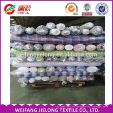 In stock fabric100% Cotton Yarn Dyed Check Textile Fabric for Men's Shirt women's dress plaid yarn dyed fabric stock in Shandong
